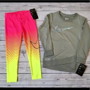 NEW Nike dri fit size 6 Girls outfit matching set